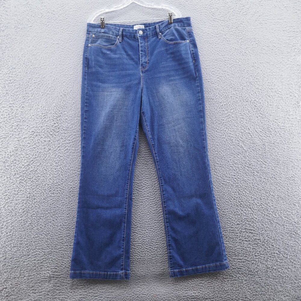 Nicole Miller Womens Soho HighRise Bootcut Jeans 16 Medium Wash, Narrow thru hip